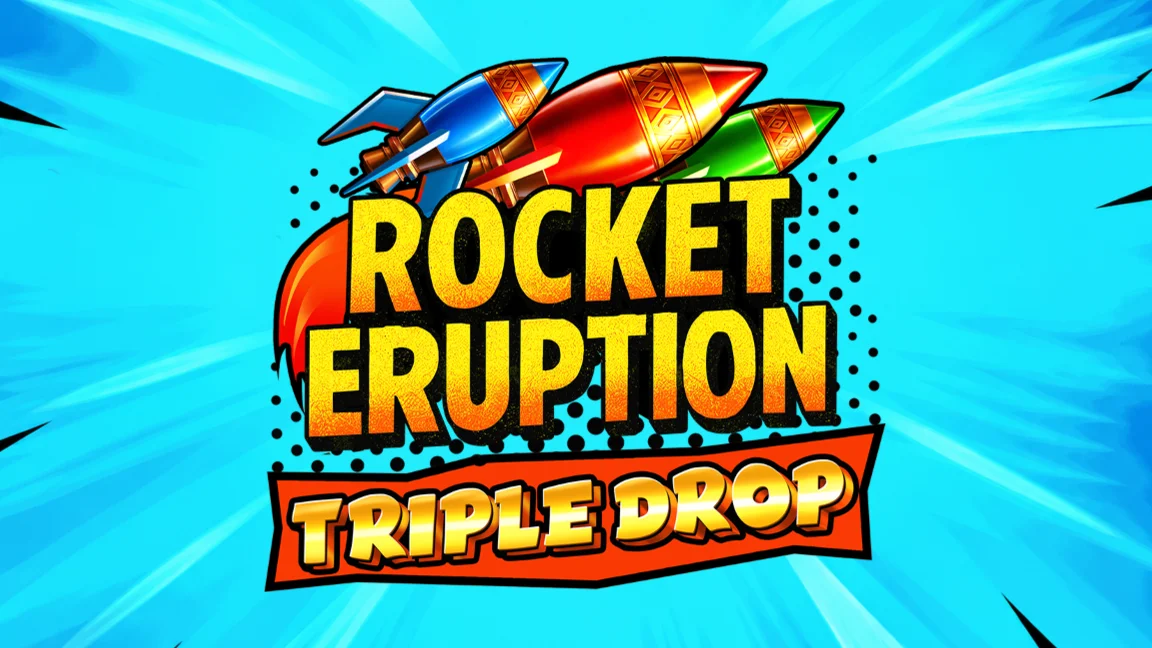 The promotional header for Rocket Eruption Triple Drop, an online slot game on Betty.ca.