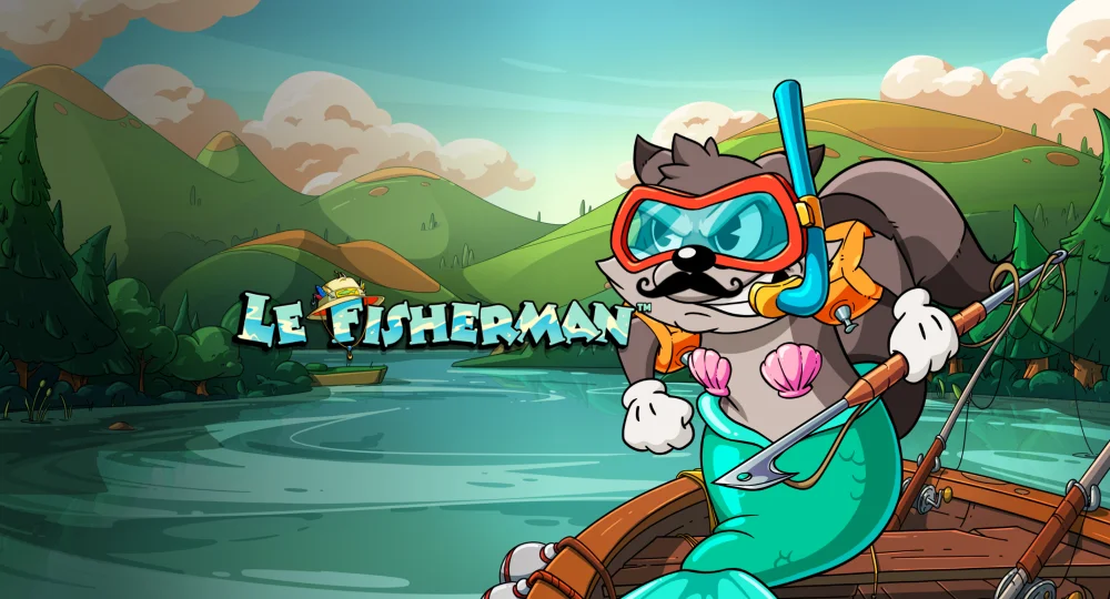 The promotional header for Le Fisherman, an online slot game on Betty.ca.