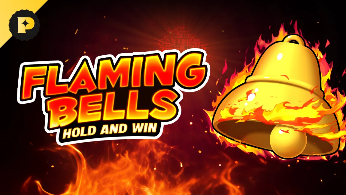The promotional header for Flaming Bells: Hold and Win, an online slot game on Betty.ca.