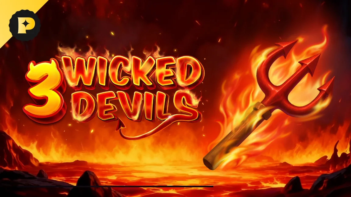 The promotional header for 3 Wicked Devils, an online slot game on Betty.ca.