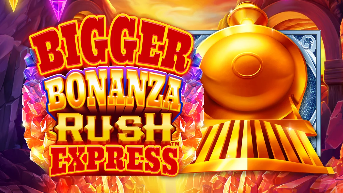 The promotional header for Bigger Bonanza Rush Express™, an online slot game on Betty.ca.