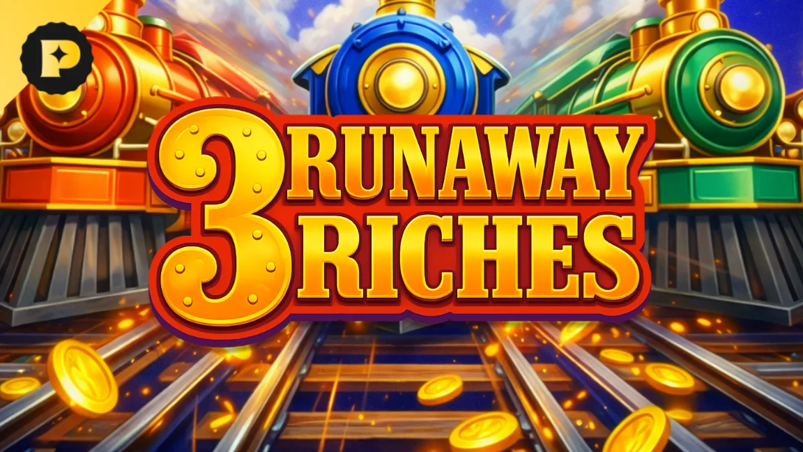 The promotional header for 3 Runaway Riches, an online slot game on Betty.ca.