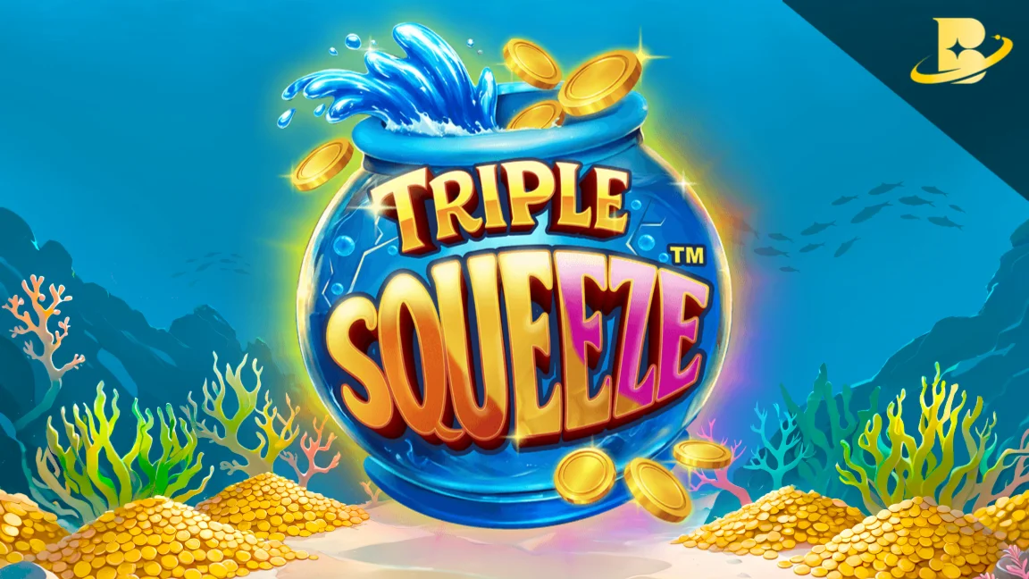 The promotional header for Triple Squeeze, an online slot game on Betty.ca.