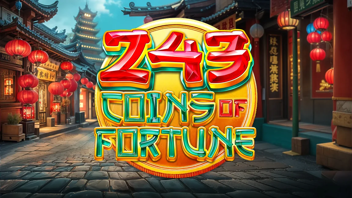The promotional header for 243 Coins of Fortune, an online slot game on Betty.ca.