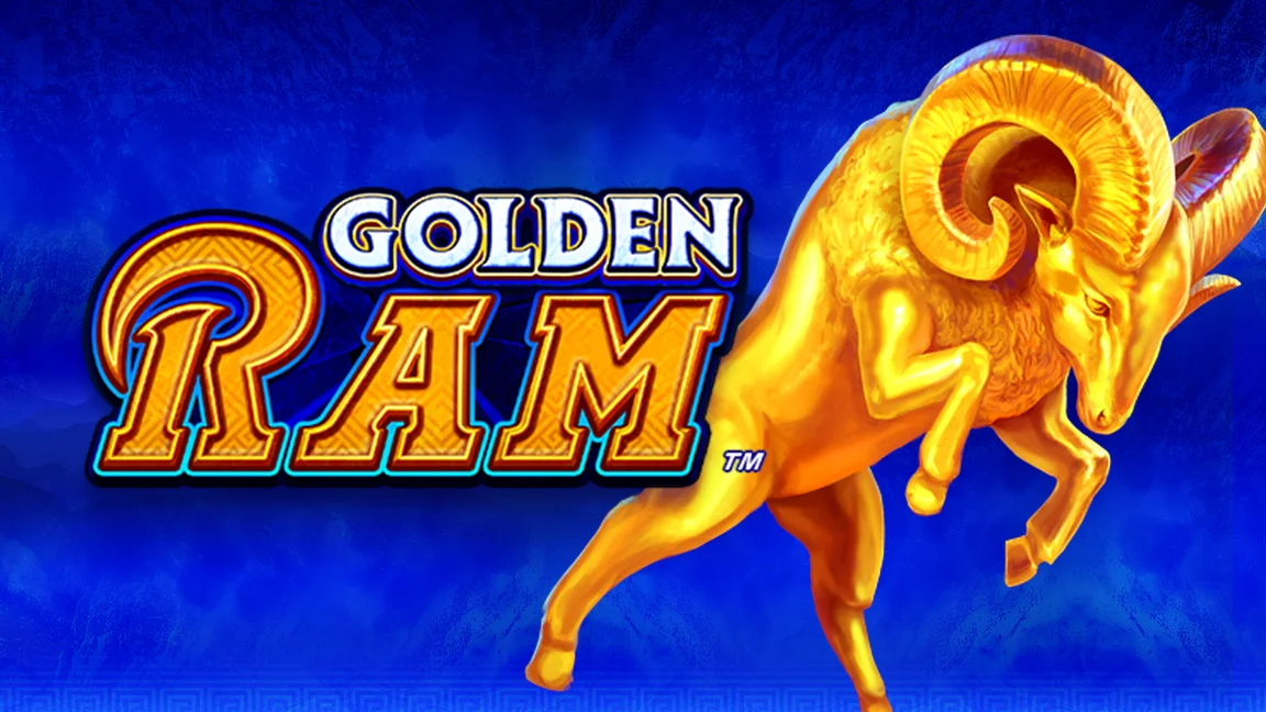 The promotional header for Golden Ram, an online slot game on Betty.ca.