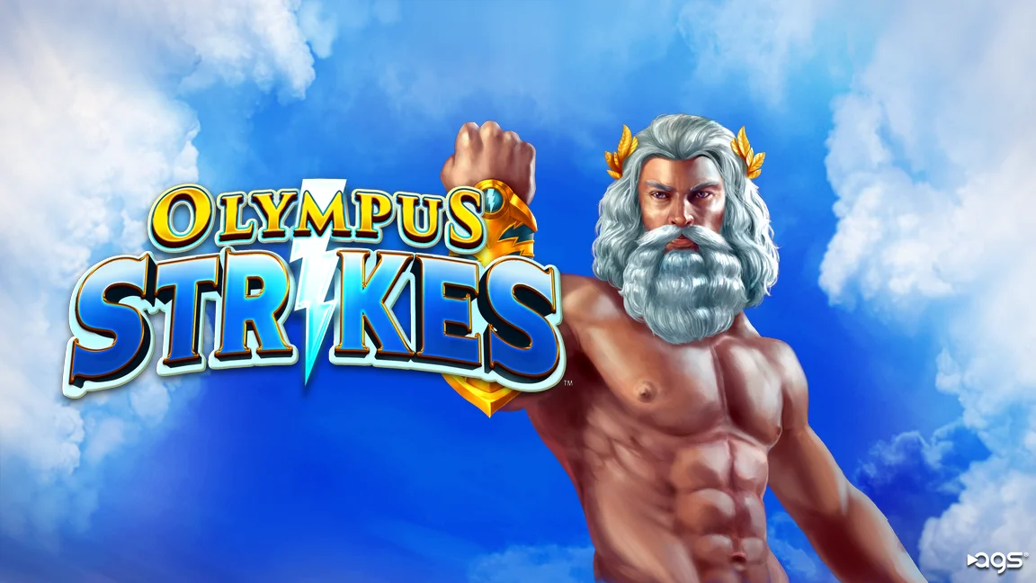 The promotional header for Olympus Strikes, an online slot game on Betty.ca.