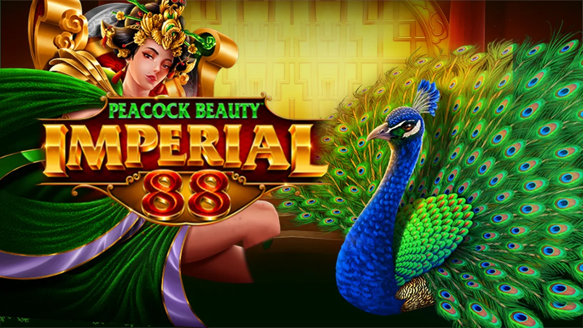 The promotional header for Peacock Beauty, an online slot game on Betty.ca.
