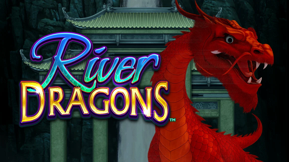 The promotional header for River Dragons, an online slot game on Betty.ca.