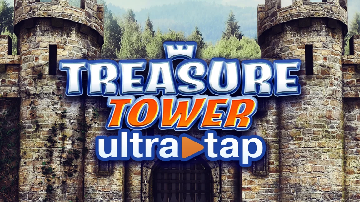 The promotional header for Treasure Tower UltraTap, an online slot game on Betty.ca.