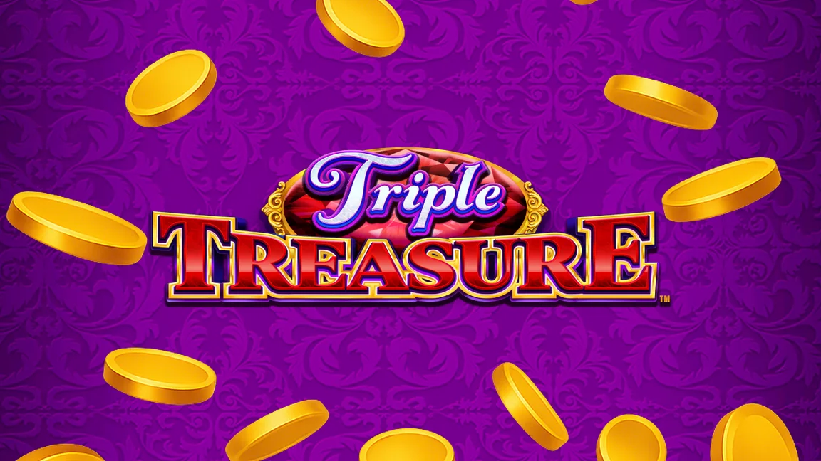 The promotional header for Triple Treasure, an online slot game on Betty.ca.