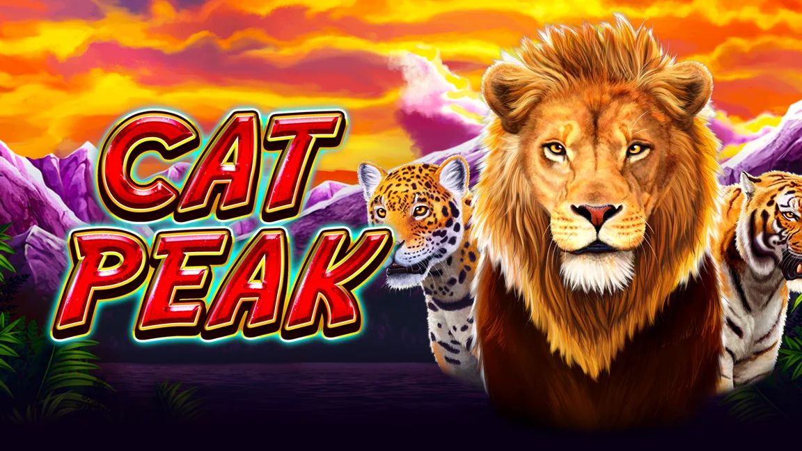 The promotional header for Cat Peak, an online slot game on Betty.ca.