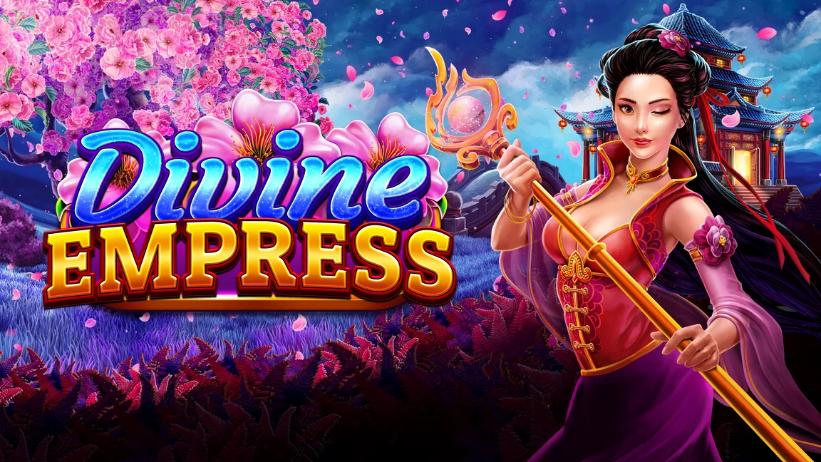 The promotional header for Divine Empress, an online slot game on Betty.ca.