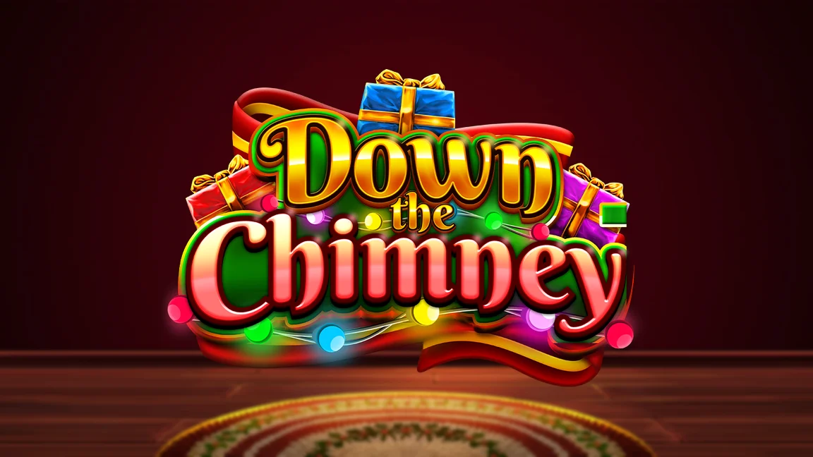 The promotional header for Down the Chimney, an online slot game on Betty.ca.