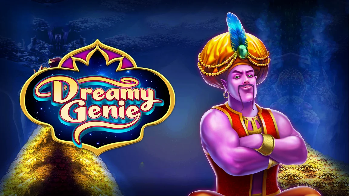 The promotional header for Dreamy Genie, an online slot game on Betty.ca.