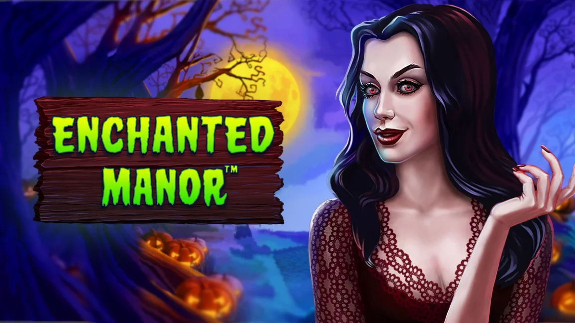 The promotional header for Enchanted Manor, an online slot game on Betty.ca.