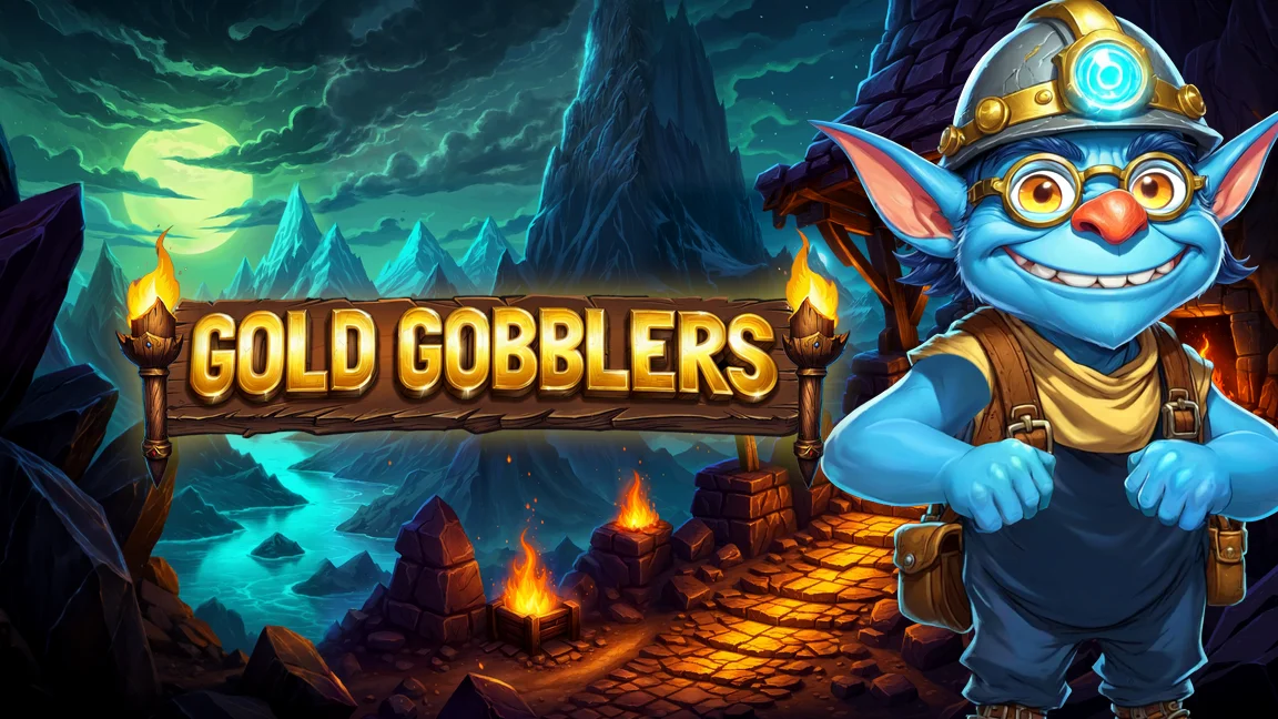 The promotional header for Gold Gobblers, an online slot game on Betty.ca.