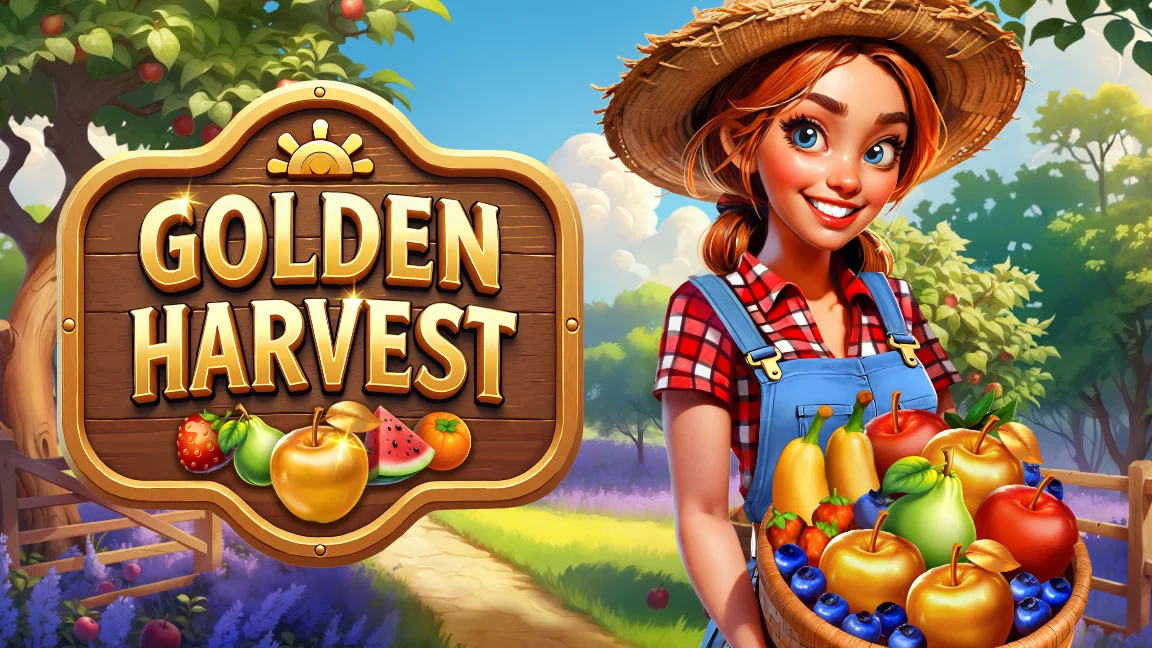 The promotional header for Golden Harvest, an online slot game on Betty.ca.