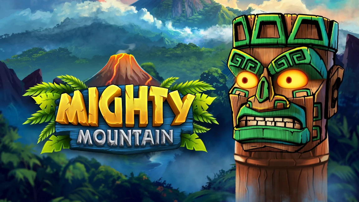 The promotional header for Mighty Mountain, an online slot game on Betty.ca.