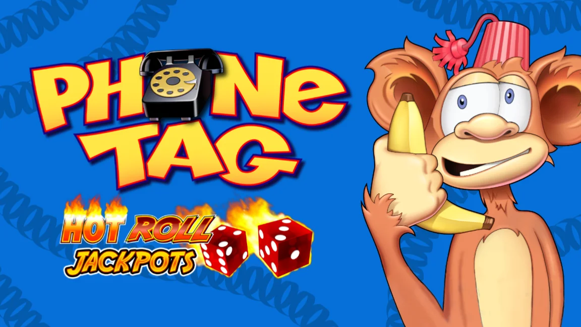 The promotional header for Phone Tag Hot Roll Jackpot, an online slot game on Betty.ca.