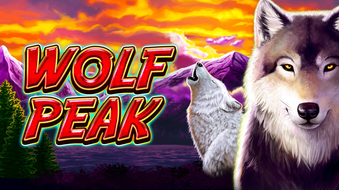 The promotional header for Wolf Peak, an online slot game on Betty.ca.