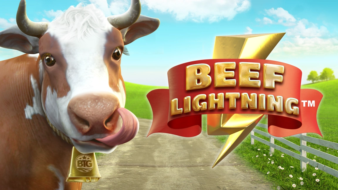 The promotional header for Beef Lightning, an online slot game on Betty.ca.