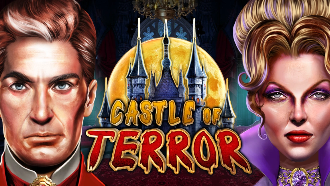 The promotional header for Castle of Terror, an online slot game on Betty.ca.
