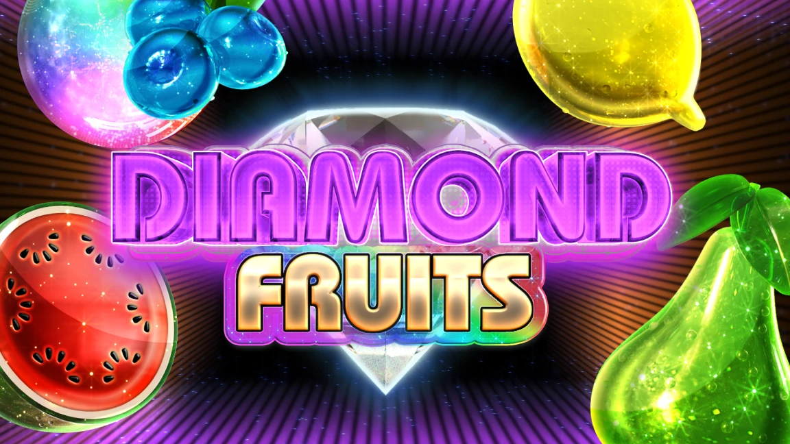 The promotional header for Diamond Fruits, an online slot game on Betty.ca.