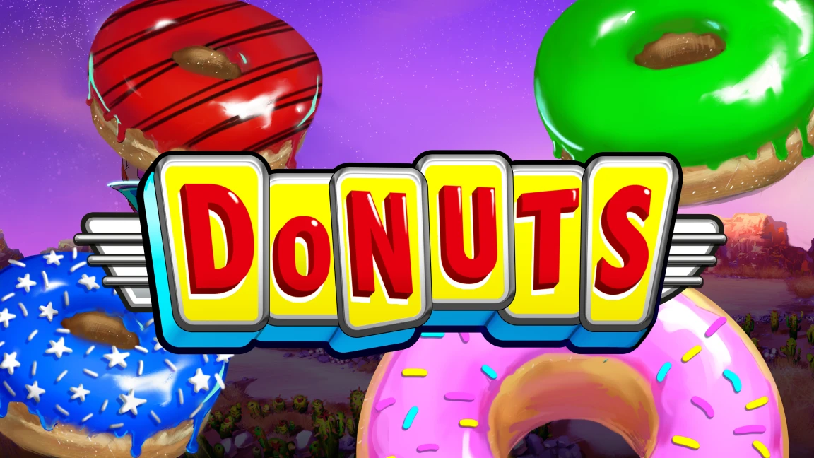 The promotional header for Donuts, an online slot game on Betty.ca.