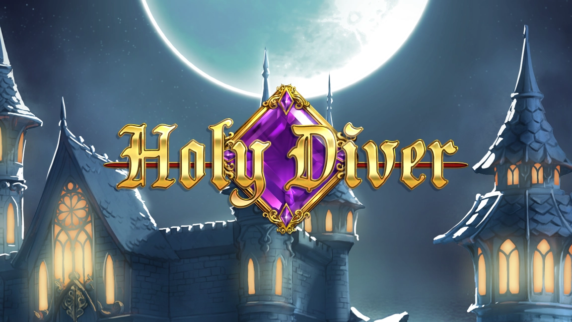 The promotional header for Holy Diver, an online slot game on Betty.ca.