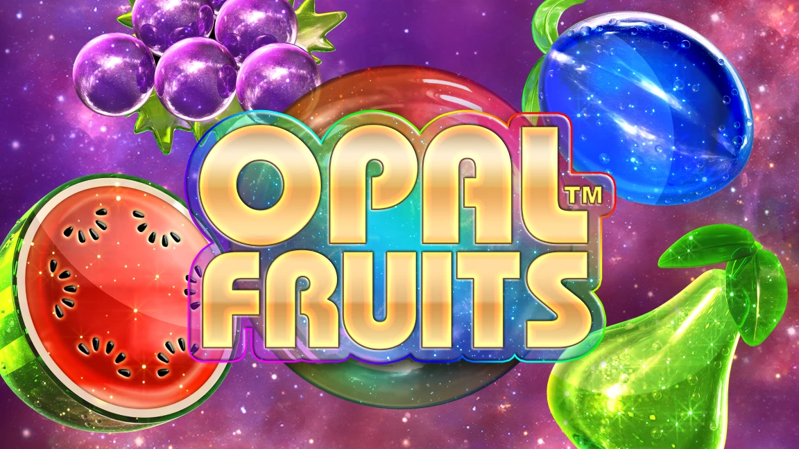 The promotional header for Opal Fruits, an online slot game on Betty.ca.