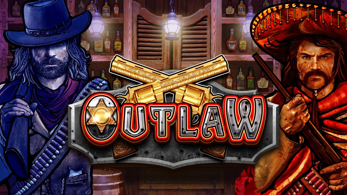 The promotional header for Outlaw, an online slot game on Betty.ca.