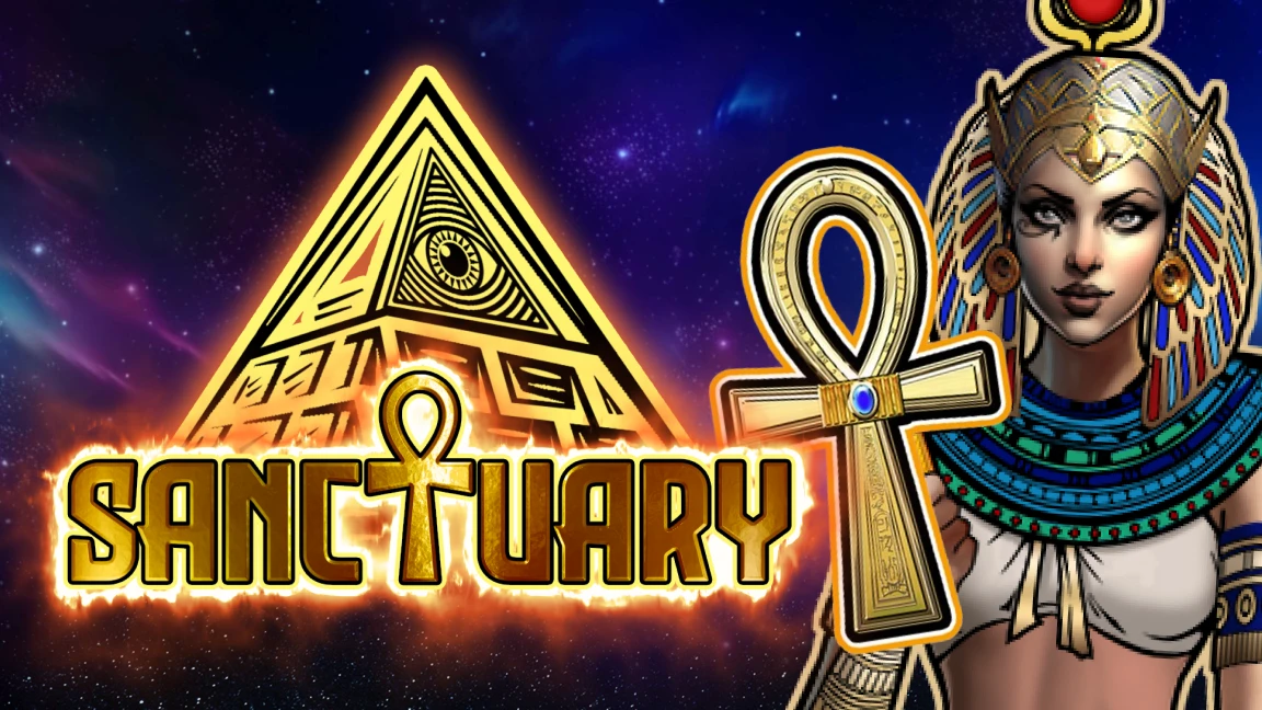 The promotional header for Sanctuary, an online slot game on Betty.ca.
