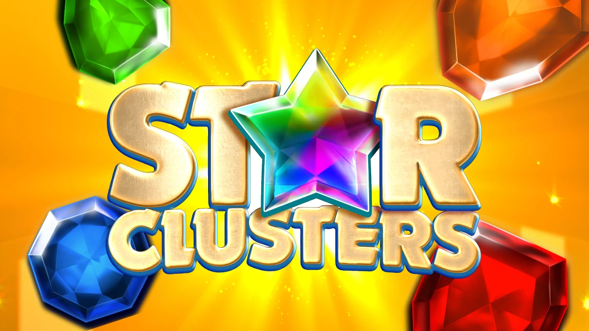 The promotional header for Star Clusters, an online slot game on Betty.ca.