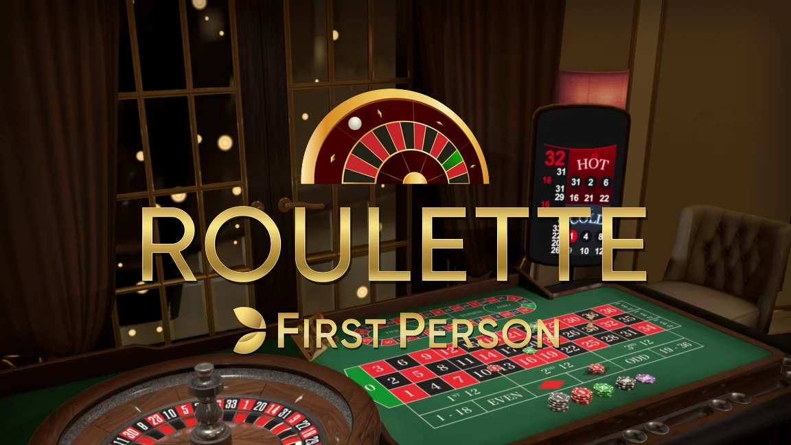 The promotional header for First Person Roulette, an online slot game on Betty.ca.