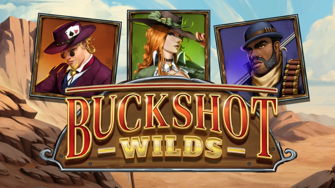 The promotional header for Buckshot Wilds, an online slot game on Betty.ca.