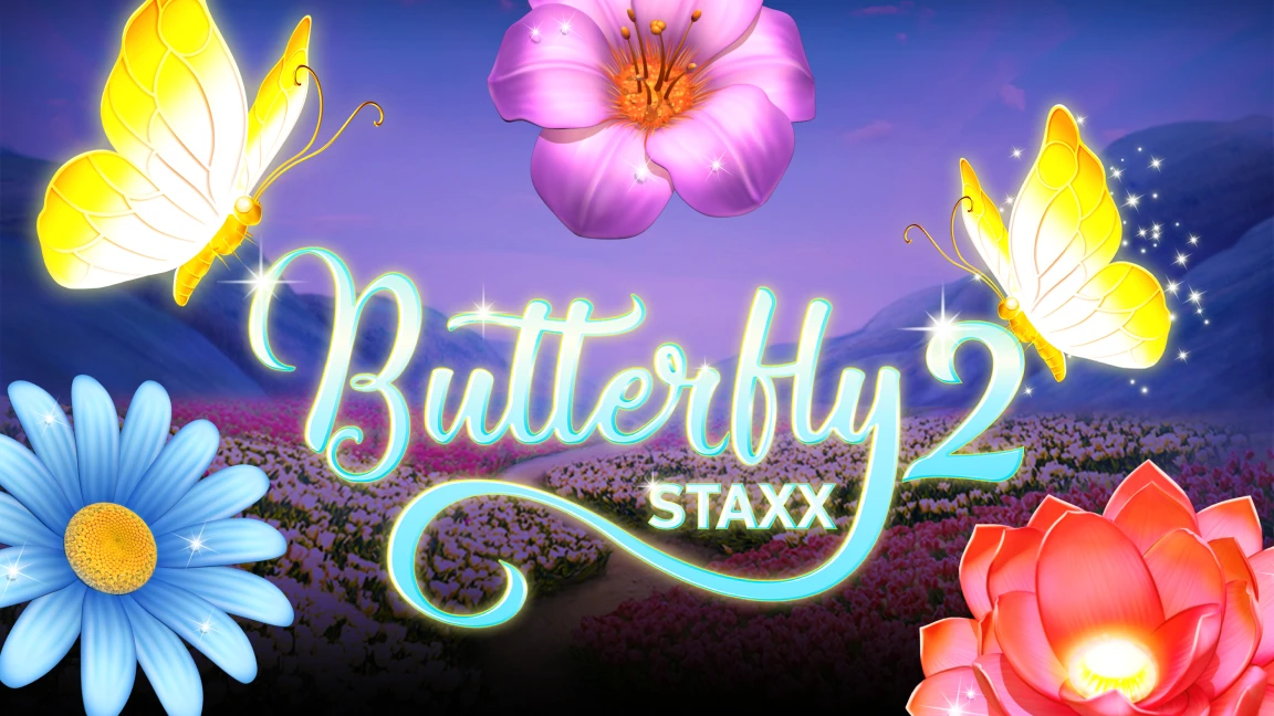 The promotional header for Butterfly Staxx 2™, an online slot game on Betty.ca.