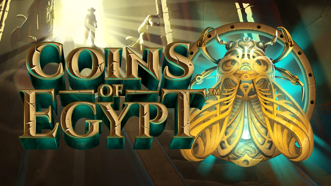 The promotional header for Coins of Egypt, an online slot game on Betty.ca.