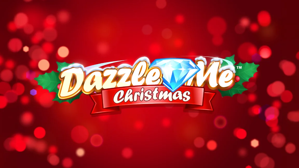 The promotional header for Dazzle Me Christmas, an online slot game on Betty.ca.