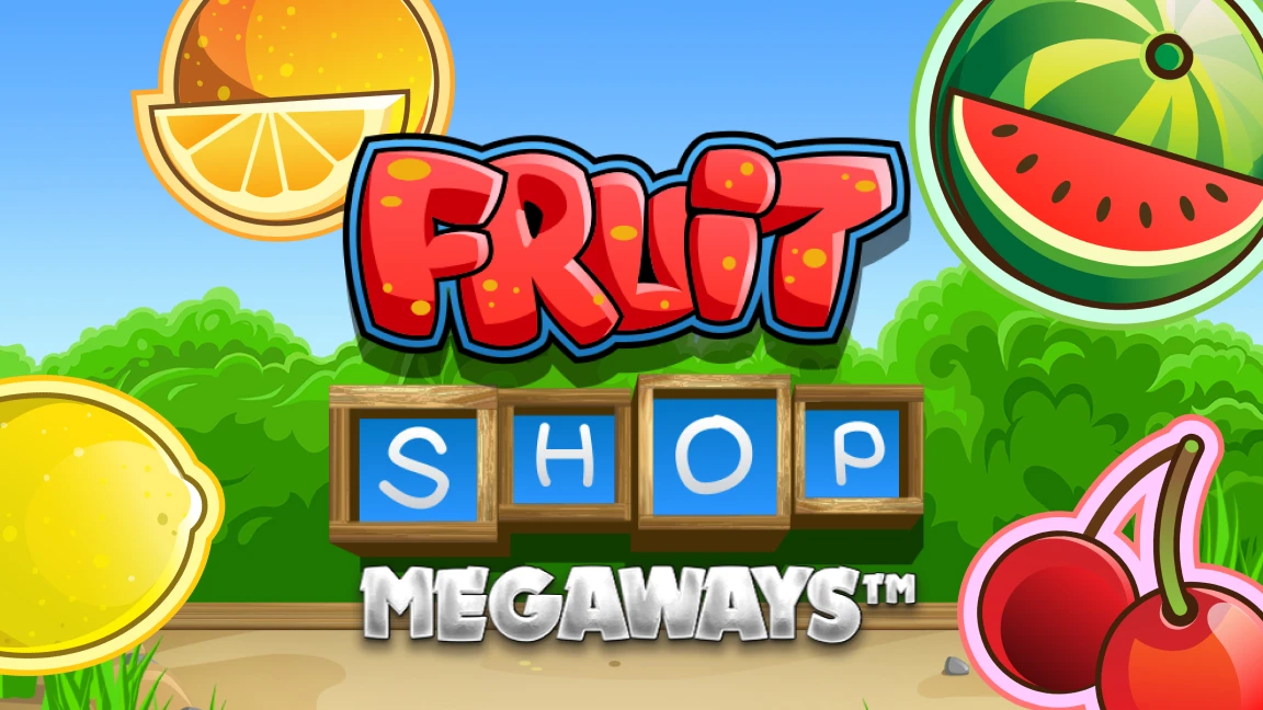 The promotional header for Fruit Shop Megaways™, an online slot game on Betty.ca.