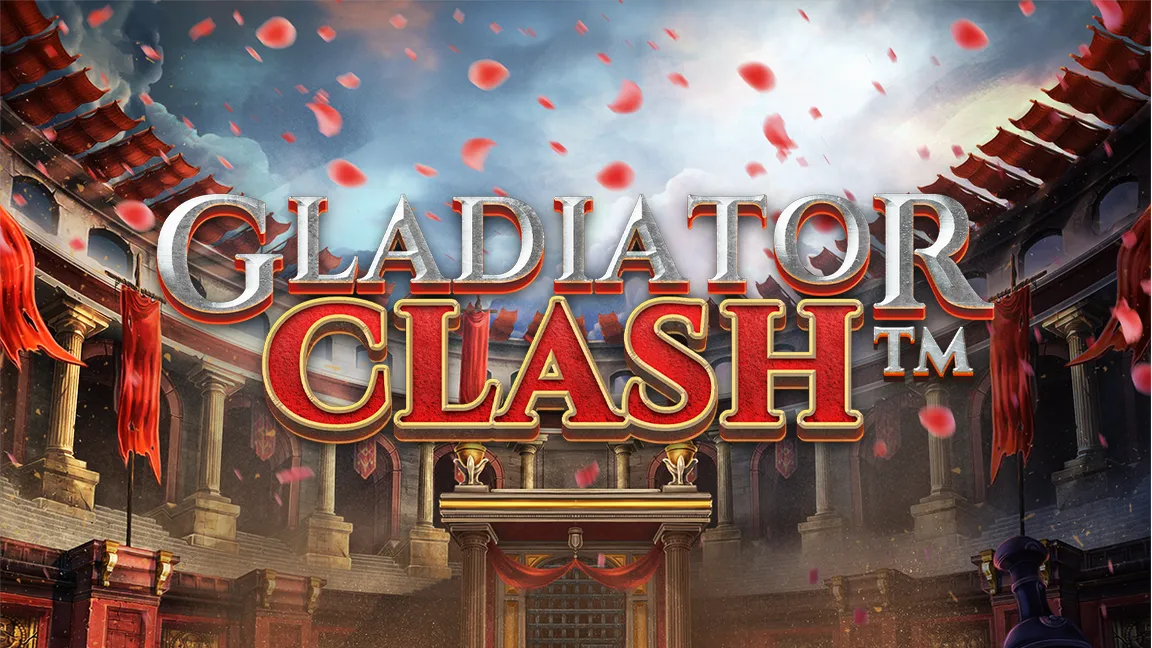 The promotional header for Gladiator Clash, an online slot game on Betty.ca.