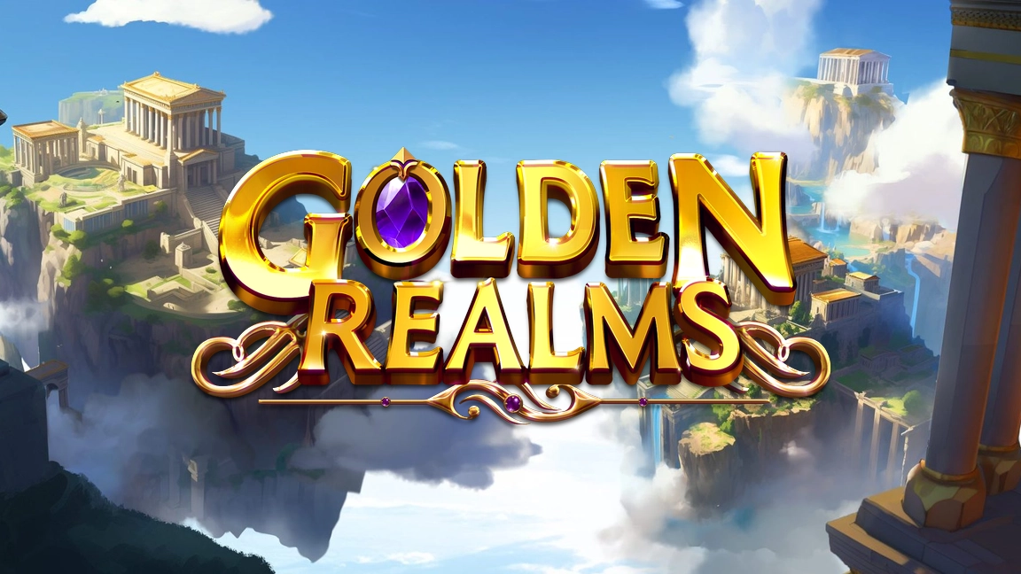 The promotional header for Golden Realms, an online slot game on Betty.ca.