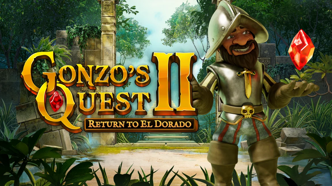 The promotional header for Gonzo's Quest II: Return to El Dorado, an online slot game on Betty.ca.