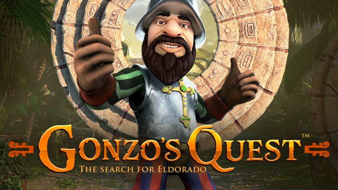 The promotional header for Gonzo's Quest™, an online slot game on Betty.ca.