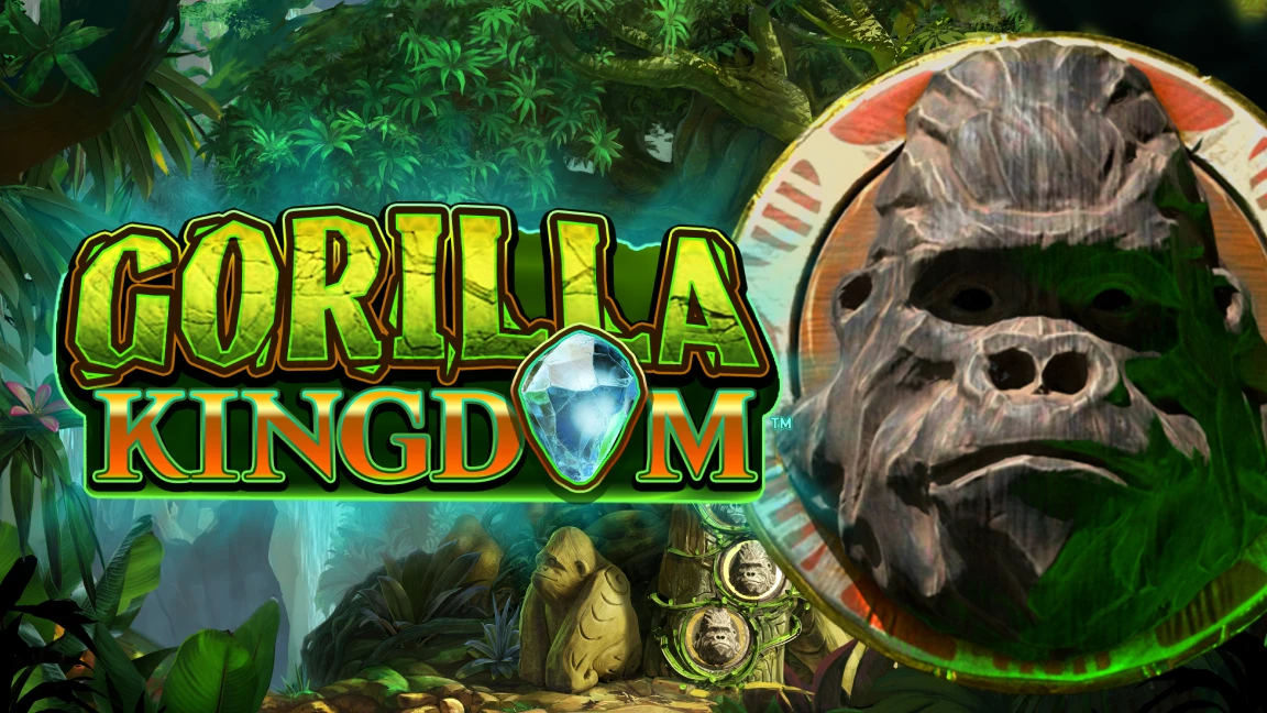 The promotional header for Gorilla Kingdom™, an online slot game on Betty.ca.