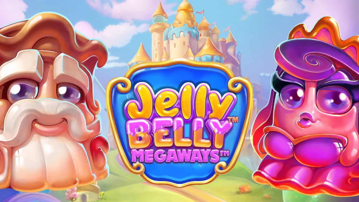 The promotional header for Jelly Belly Megaways, an online slot game on Betty.ca.