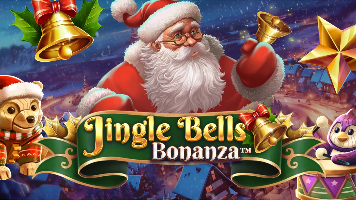 The promotional header for Jingle Bells Bonanza™, an online slot game on Betty.ca.