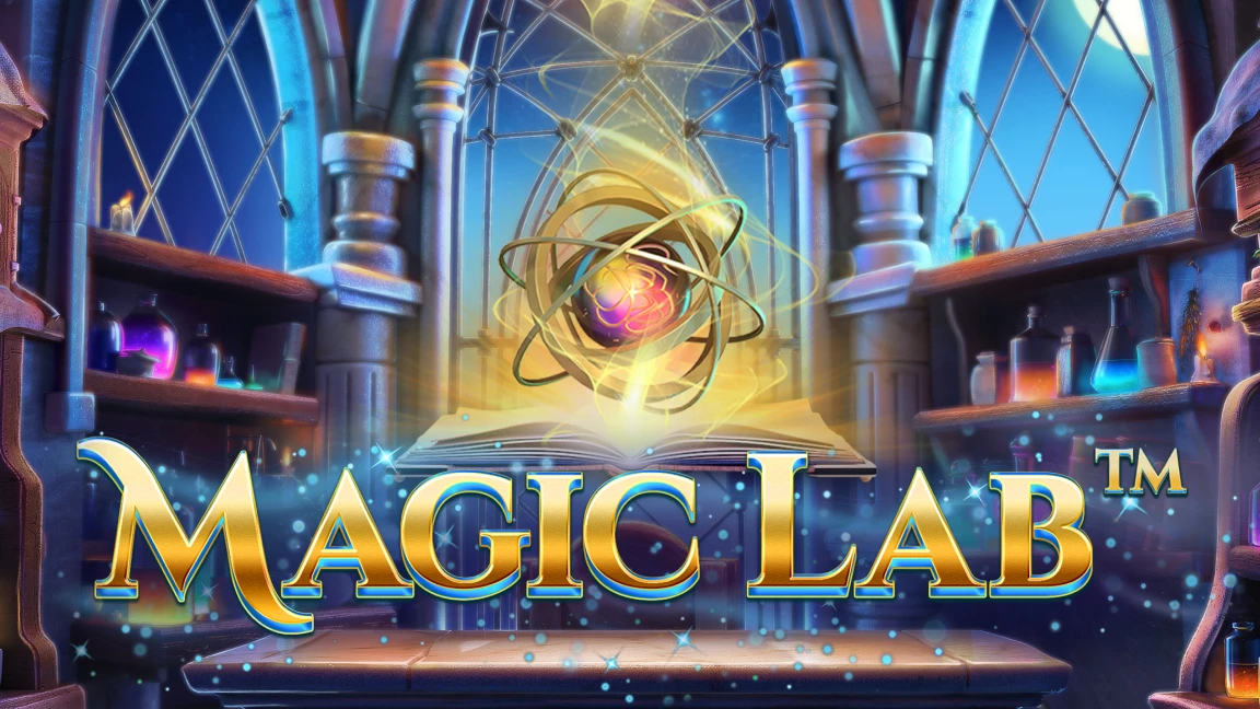 The promotional header for Magic Lab, an online slot game on Betty.ca.
