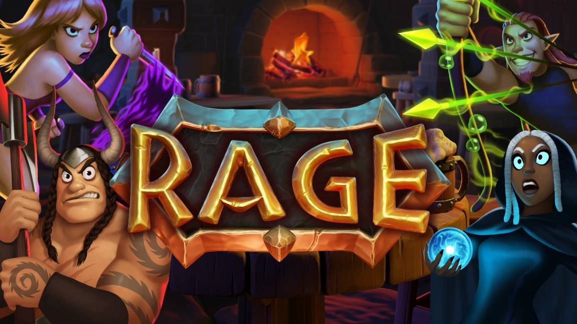 The promotional header for Rage, an online slot game on Betty.ca.