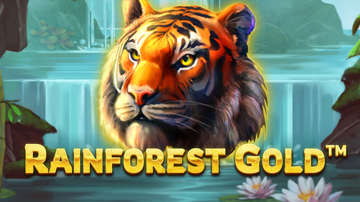 The promotional header for Rainforest Gold, an online slot game on Betty.ca.