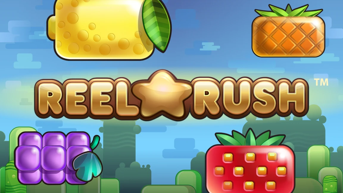 The promotional header for Reel Rush™, an online slot game on Betty.ca.